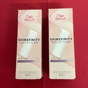 Wella Shinefinity Zero lift glaze 08/98 Light Blonde Lot of 2